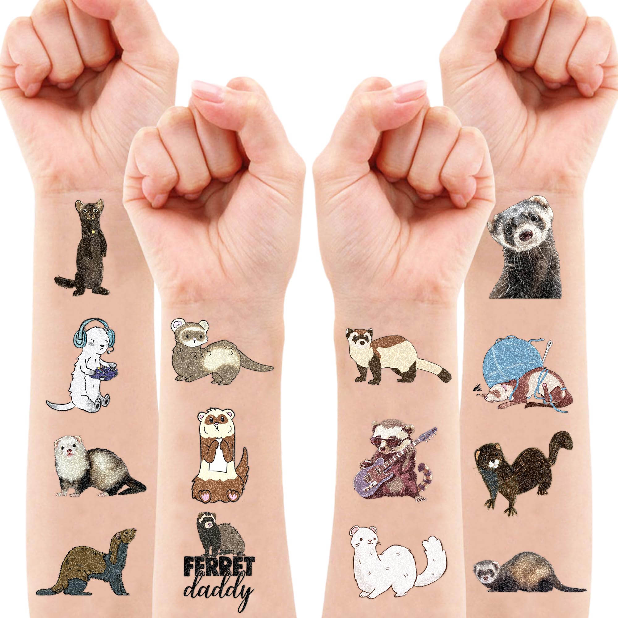 MeoIsDaBest ferret tattoos set offering 100 pieces for party favors.