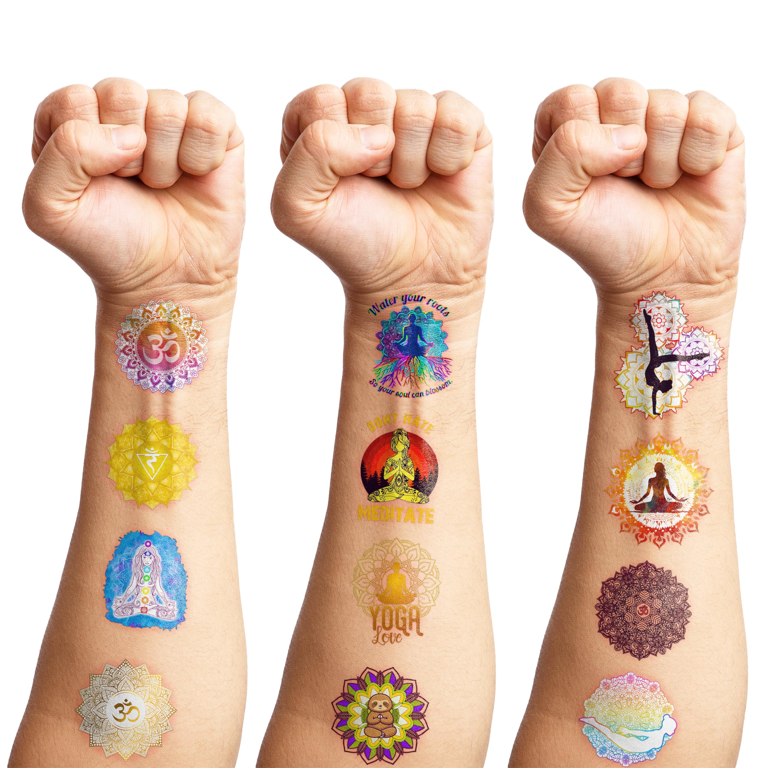 MeoIsDaBest Mandala flowers design tattoos provide colorful options for poolside events