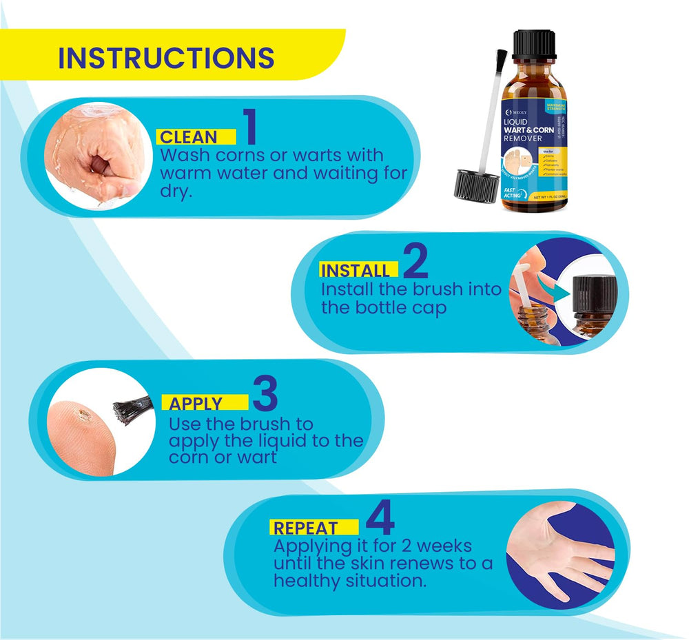 MEOLY corn and callus treatment targets thick skin for smoother feet.