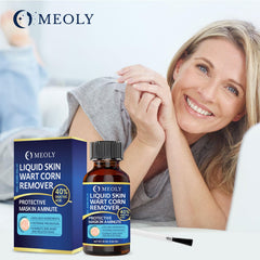 MEOLY wart remover spot treatment applied to small wart area.