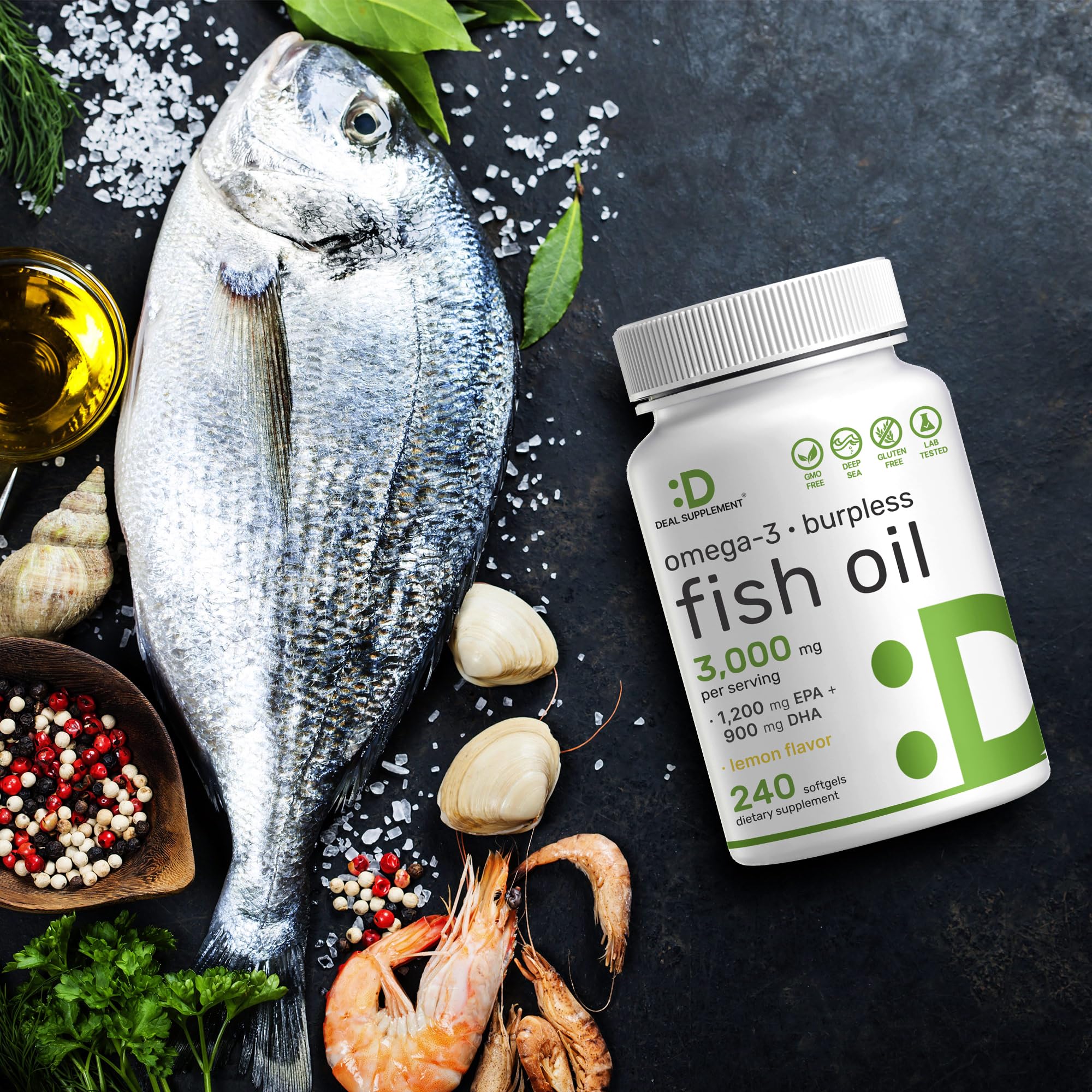 Mercury-free and Non-GMO omega-3 fish oil