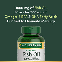 Mercury-free purified fish oil softgels