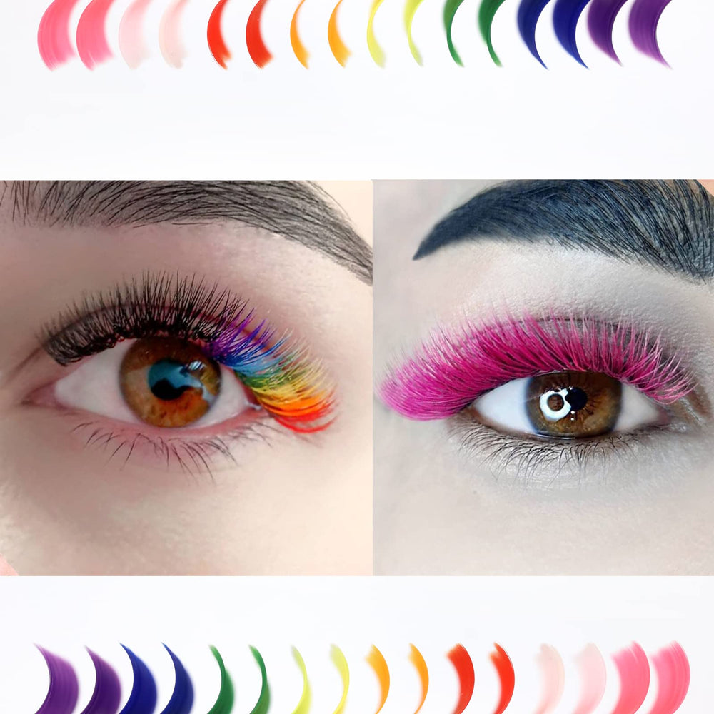 Mereton lashes offer a bold color accent for expressive daily wear.