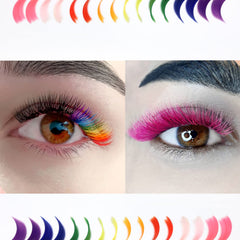 Mereton lashes offer a bold color accent for expressive daily wear.
