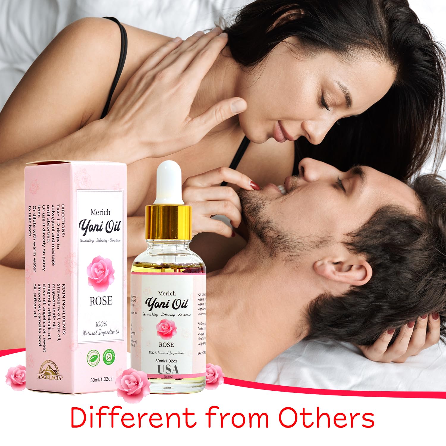 Dropper releasing Yoni Oil for application