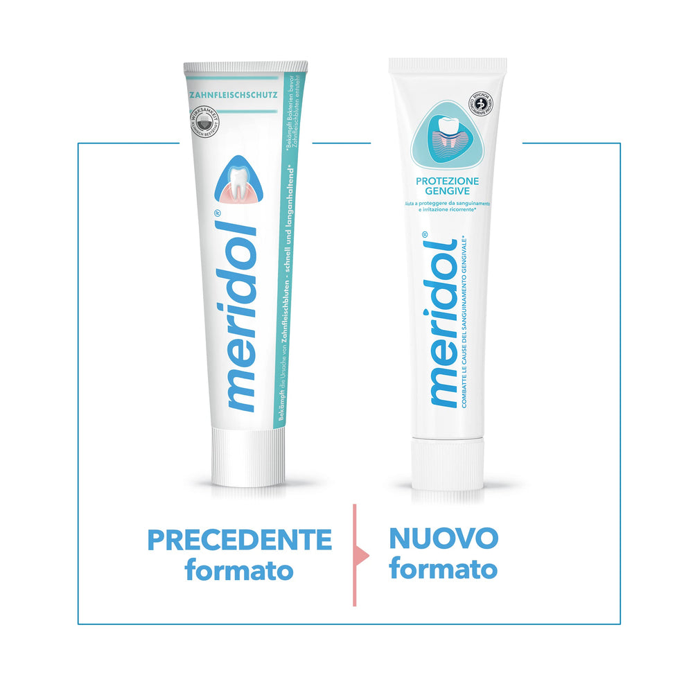Gums care concept with Meridol Gencives Irritees Dentifrice