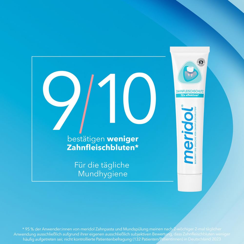 Two tubes of Meridol toothpaste
