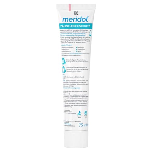 Meridol 2x75ml toothpaste pair on a countertop