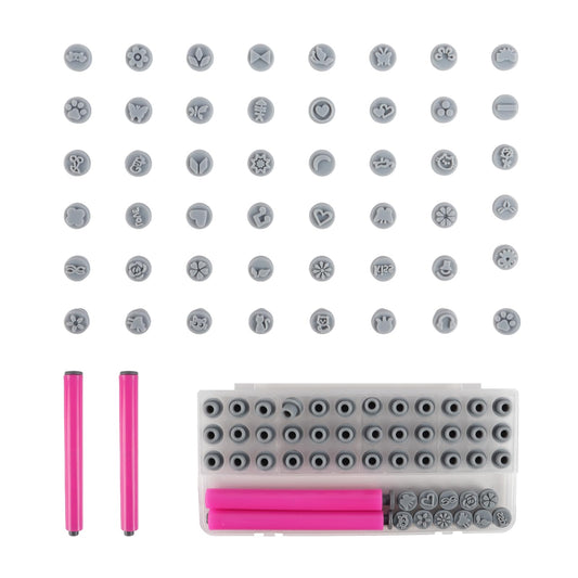 Mervothixa 48pcs nail art stamp set in-case for organized storage and easy transport.