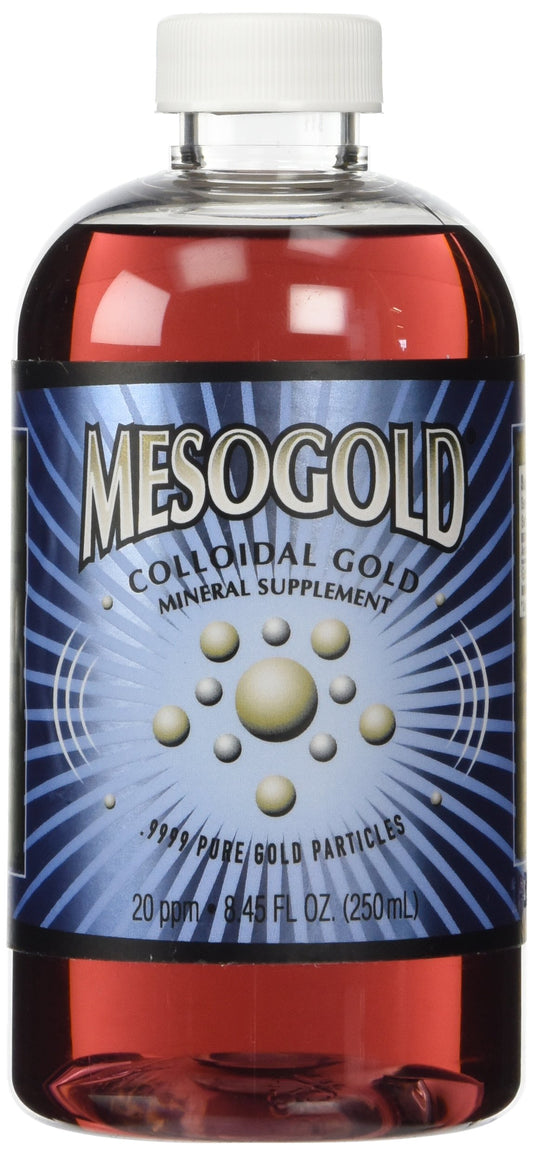 MesoGold 20 ppm colloidal gold bottle label