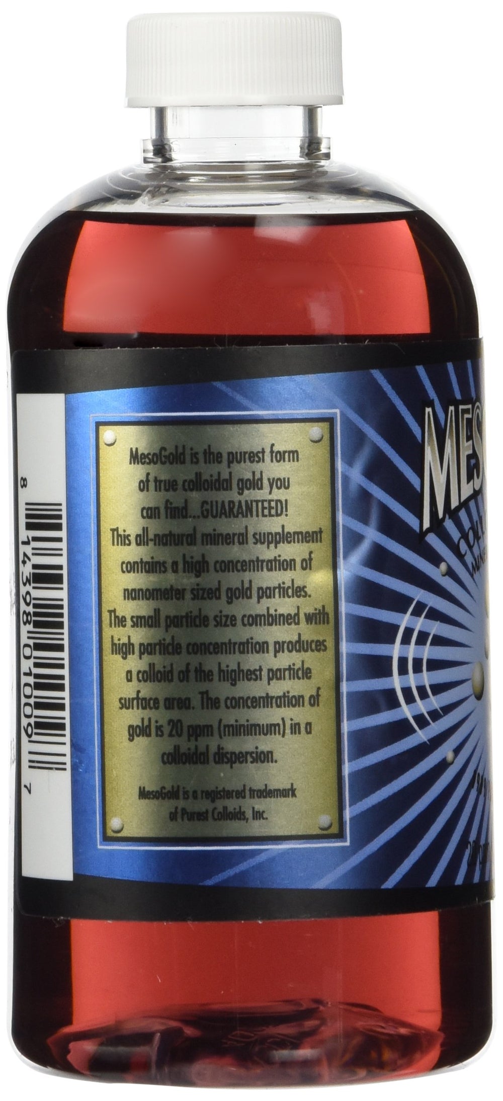 MesoGold packaging displayed on a wooden surface