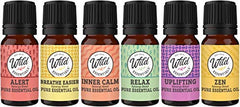 mEssentials Wild Essentials Breathe Easy bottle pour highlights a refreshing diffuser blend.