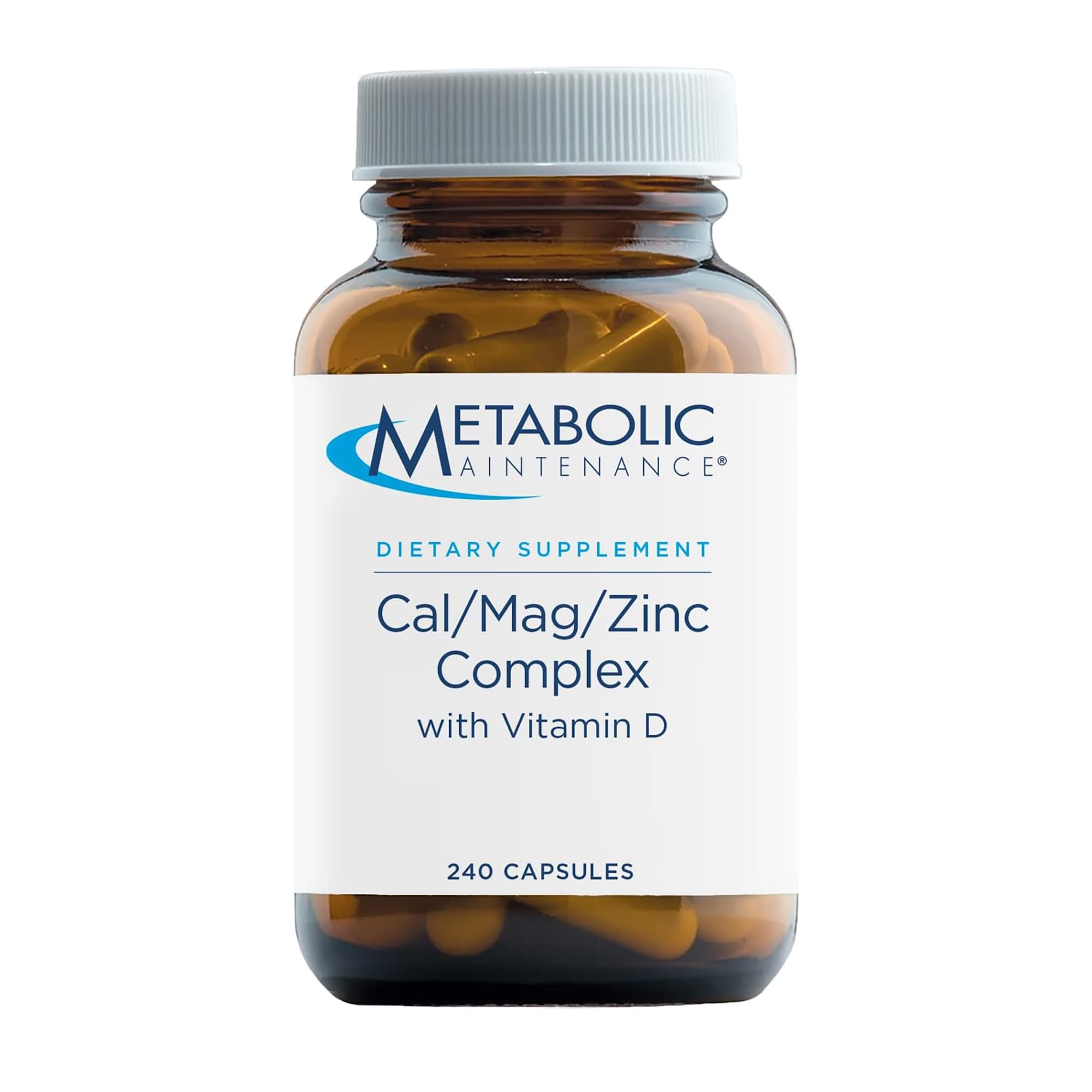 Bottle of Metabolic Maintenance Cal Mag Zinc Complex with Vitamin D-3 (240 capsules)