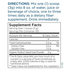 Psyllium husk powder being mixed with water for daily use