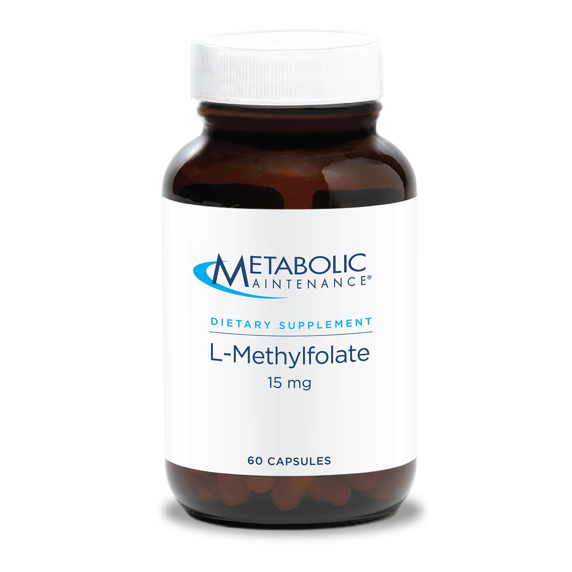 Bottle of Metabolic Maintenance L-Methylfolate 15 mg supplement
