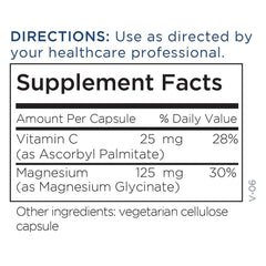 Nightstand scene with Metabolic Maintenance Magnesium Glycinate for daily heart and muscle support.