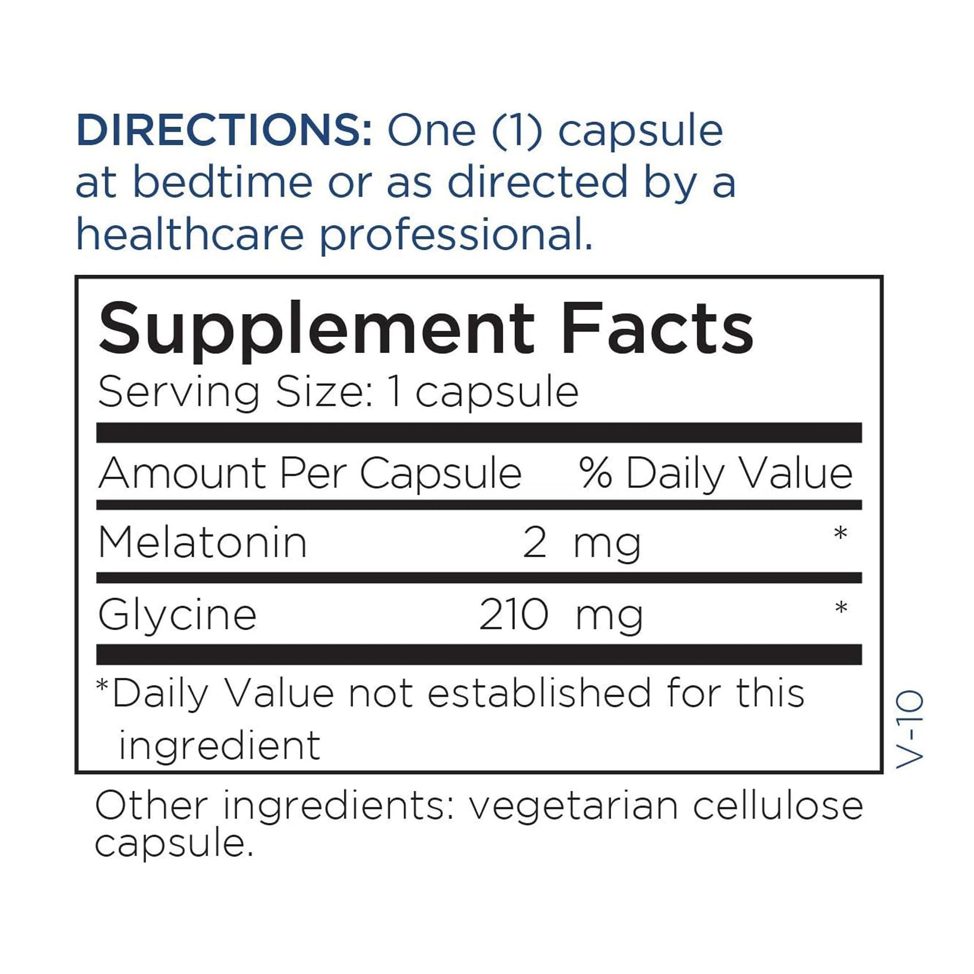 Product packaging showing dosage information