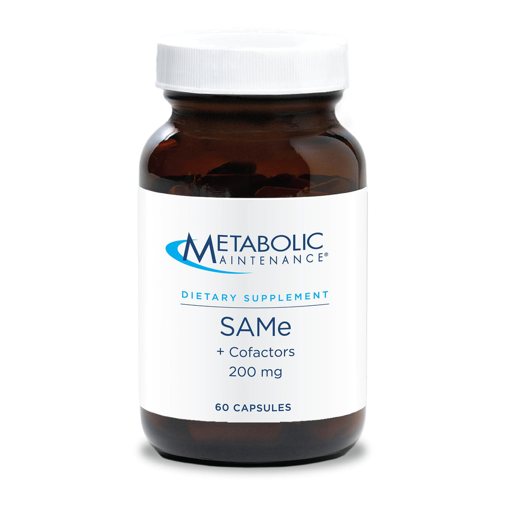 Bottle label for Metabolic Maintenance Sam-E + Cofactors