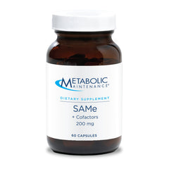 Bottle label for Metabolic Maintenance Sam-E + Cofactors