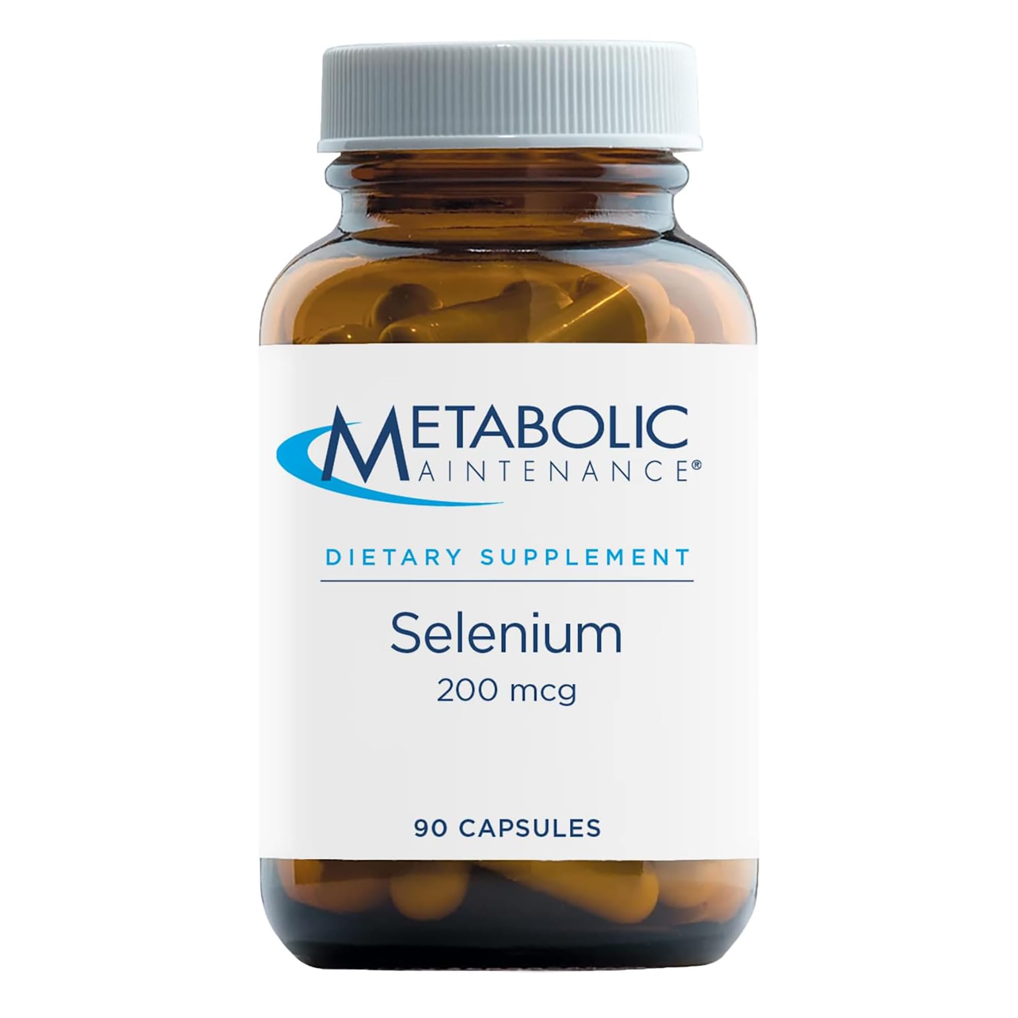 Bottle of Metabolic Maintenance Selenium 200 mcg capsules