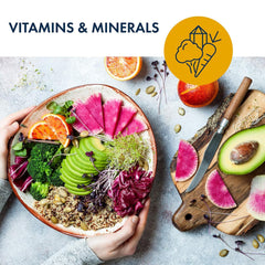Oraged imagery representing thyroid health and immune support