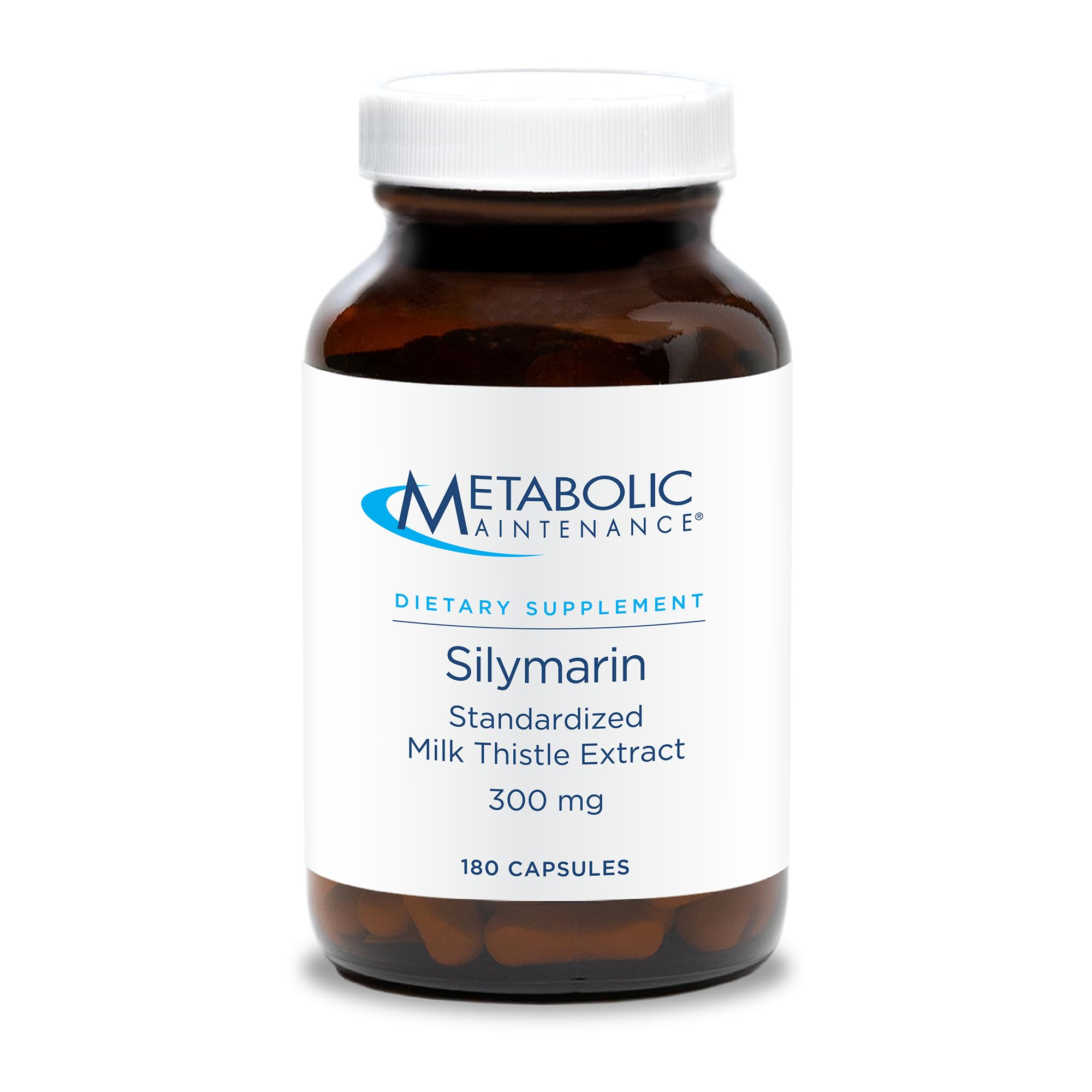 Metabolic Maintenance Silymarin 180 capsules bottle on white background