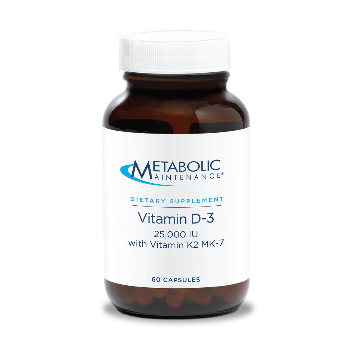 Metabolic Maintenance Vitamin D3 & K2 bottle with 60 capsules