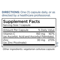 Gluten-free, BPA-free amber bottle packaging for zinc supplement