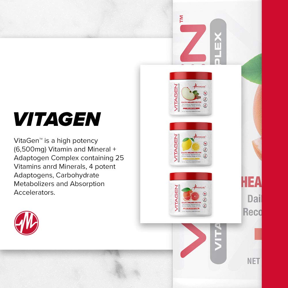 Powder scoop and Apple Cider flavor imagery for Vitagen