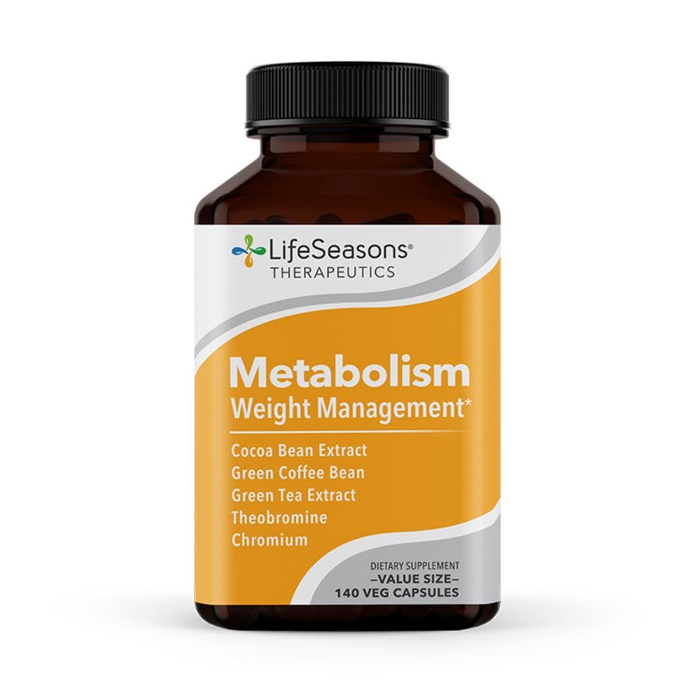 Front view of Metabolism supplement bottle with 140 capsules