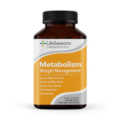 Front view of Metabolism supplement bottle with 140 capsules