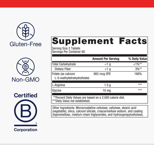 L-Arginine 1.5 g per 2-tablet serving graphic