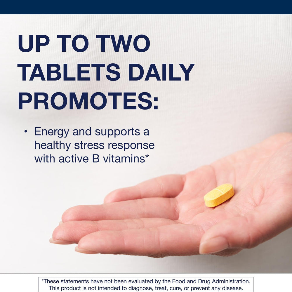 Supplement tablets depicting energy metabolism support
