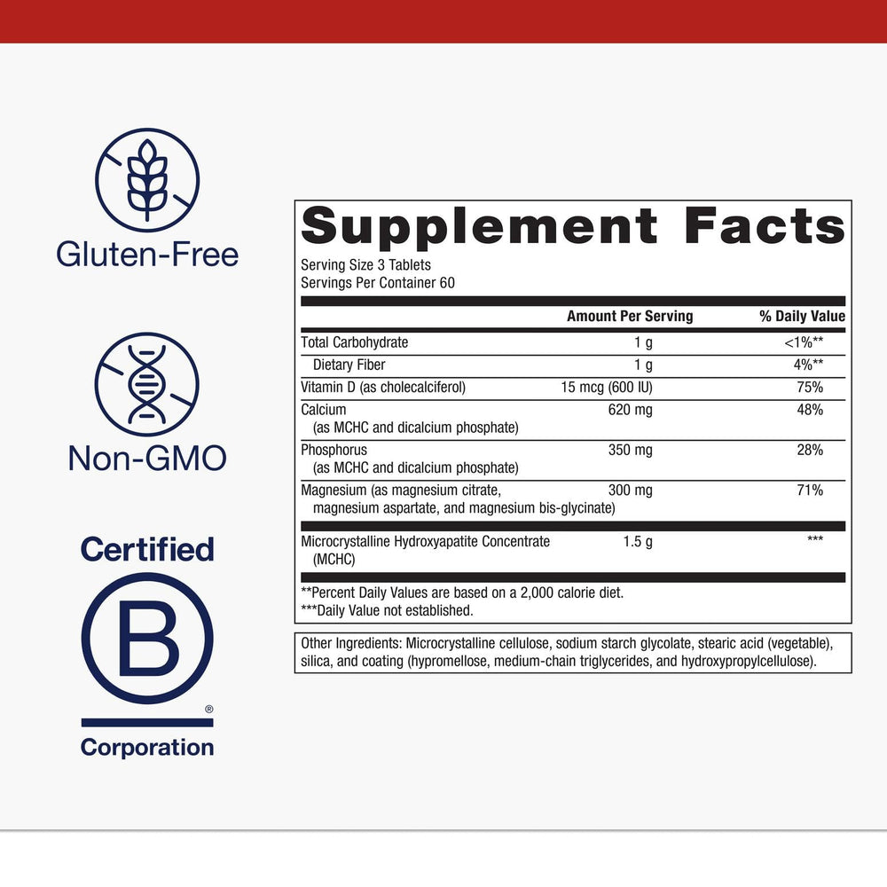 Metagenics Bone Builder capsules close-up highlighting chelated minerals for absorption.