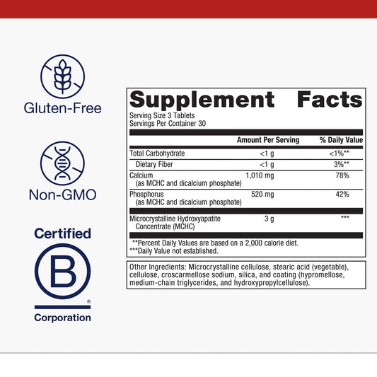 Product label for Metagenics Bone Builder Extra Strength with MCHC