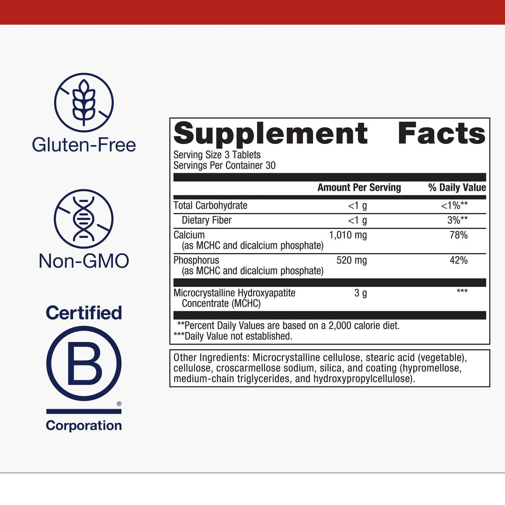 Metagenics Bone Builder Extra Strength tablets close-up for easy dosing.