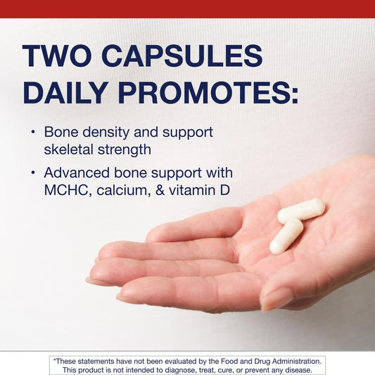 Close-up of Metagenics Bone Builder Plus capsules