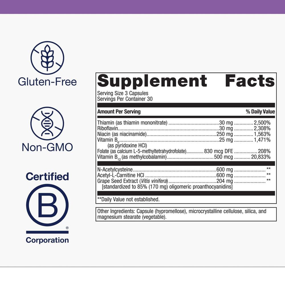 Capsules of Metagenics Ceralin Forte shown in a side view