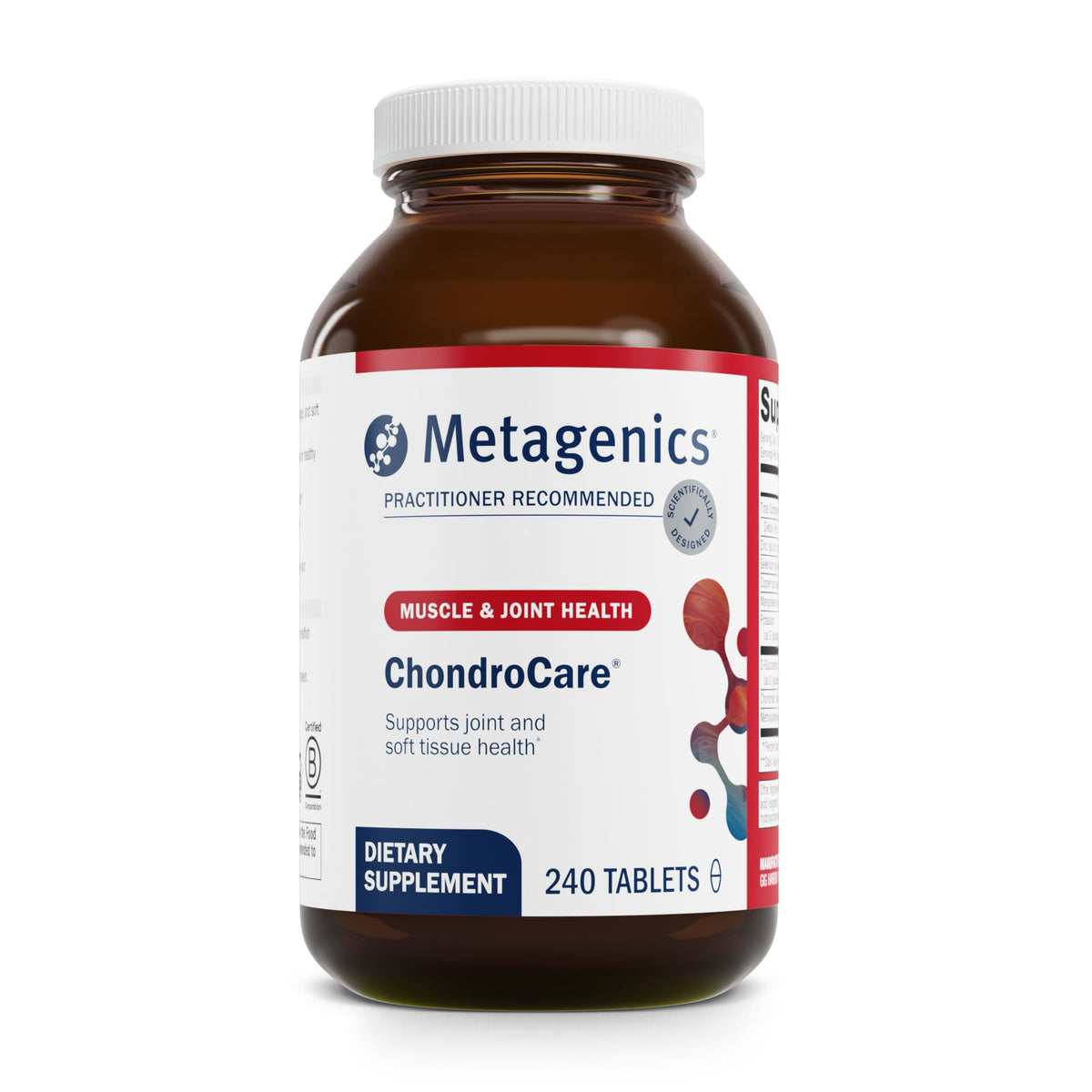 Metagenics ChondroCare hero image featuring joint support formula