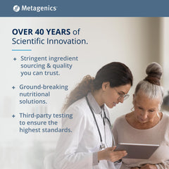 Metagenics CoQ10 ST-100 bottle back label and supplement facts