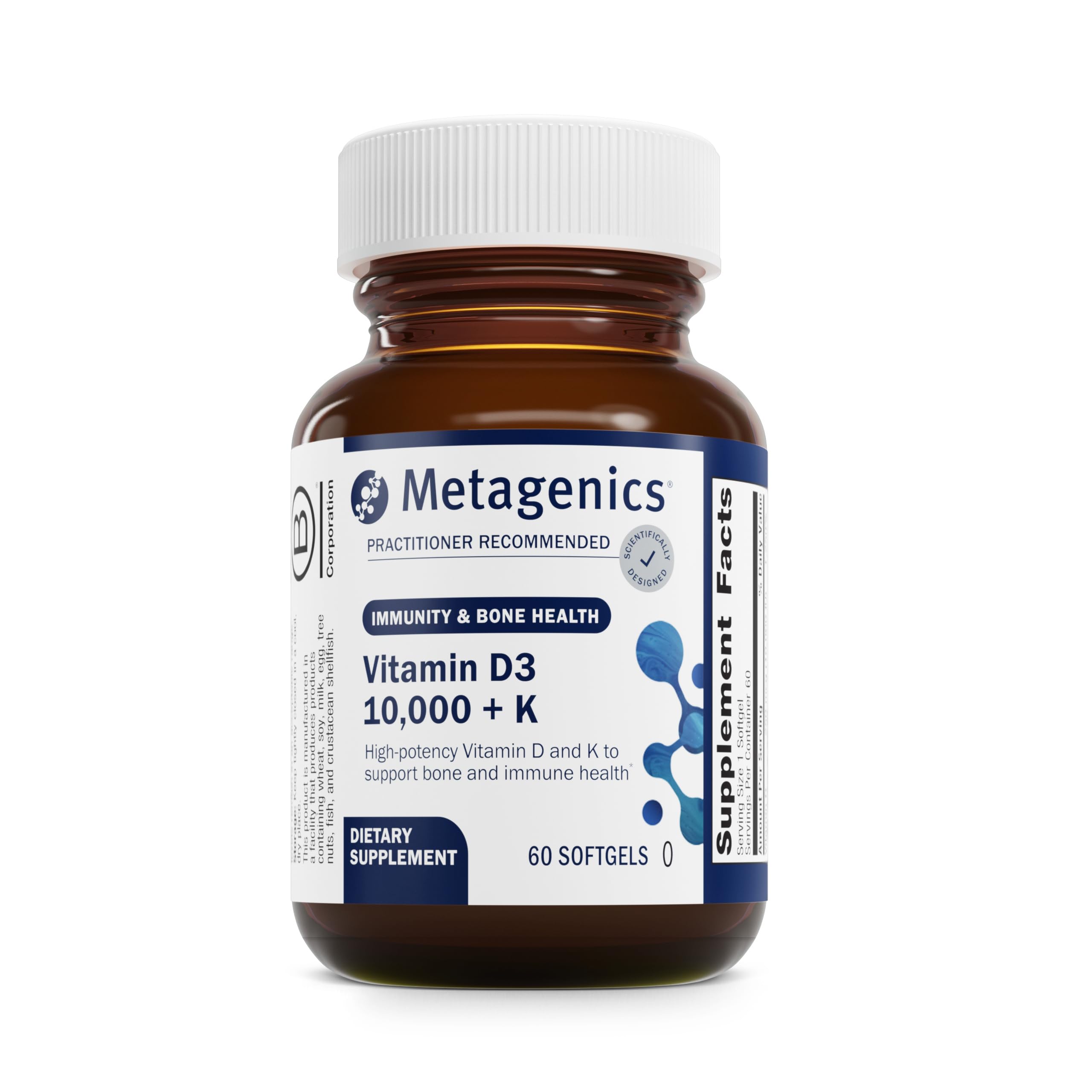 Metagenics D3 + K MK-7 bottle label front