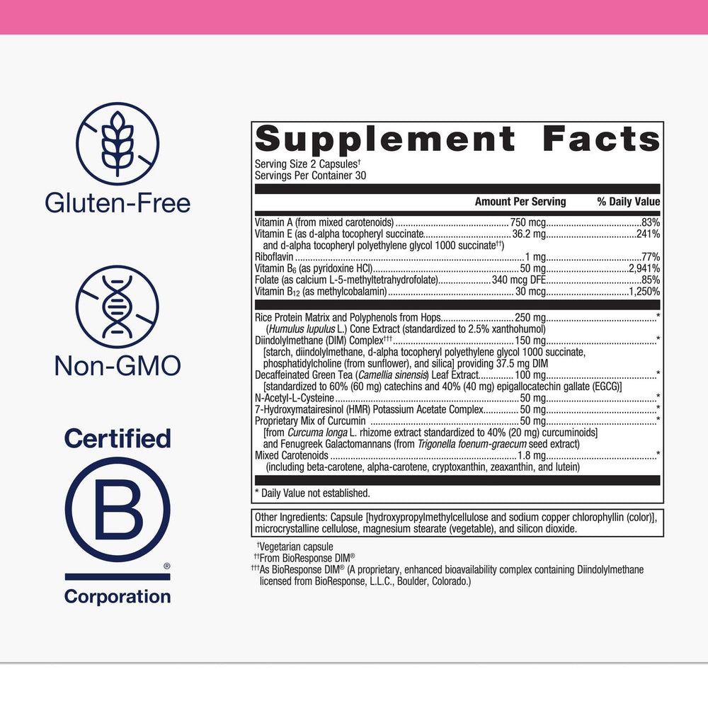 EstroFactors capsules close-up highlighting convenient daily women's health support
