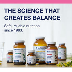 Non-GMO gluten-free seal beside EstroFactors bottle emphasizing clean formulation