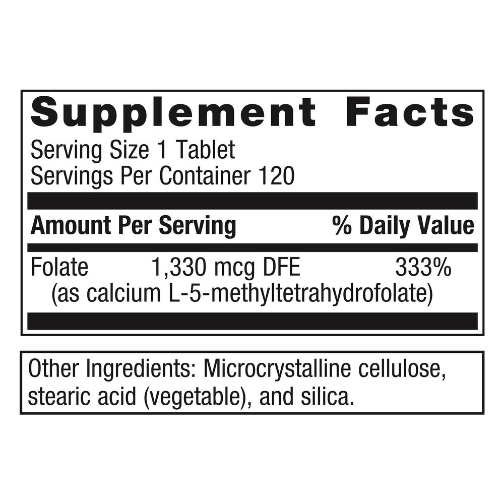 Metagenics FolaPro bottle and label shown for product identity and ingredients