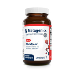Front label of Metagenics GlutaClear 120 Tablets