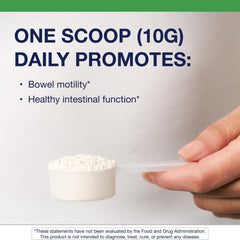 Ingredients include psyllium husk, acacia, and chicory root in Herbulk Fiber Powder