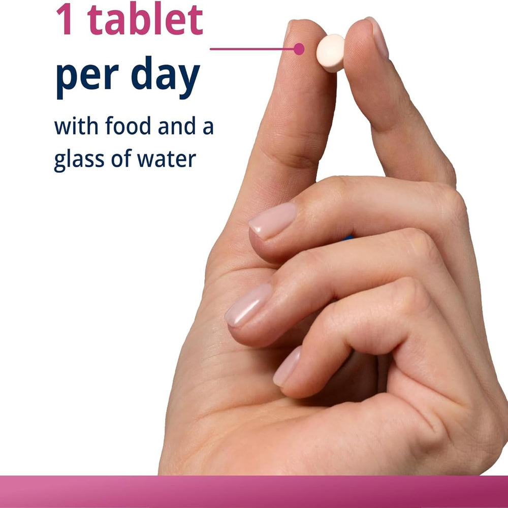 Metagenics HerWellness Estrovera packaging communicates trusted, high-quality menopause support.