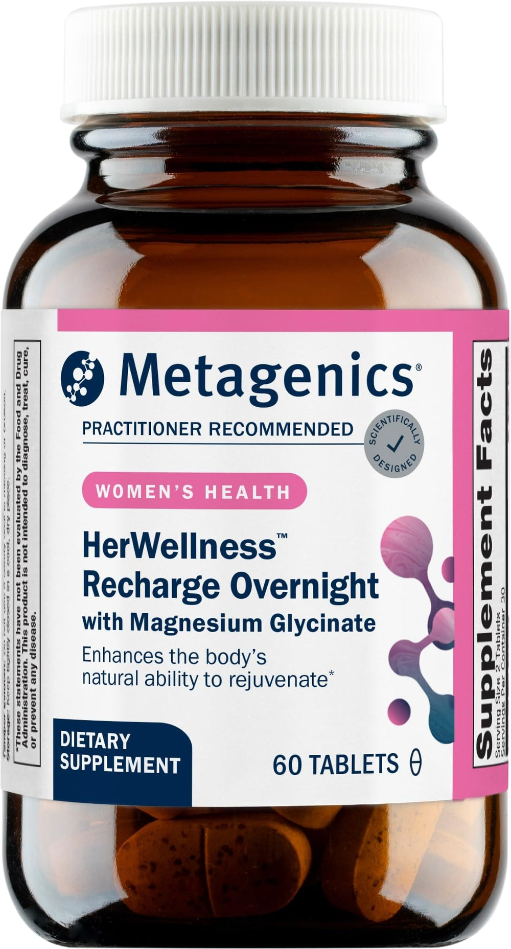 Metagenics HerWellness Recharge Overnight bottle with 60 tablets