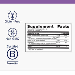 Back nutrition panel of MagActive Magnesium Relax tub