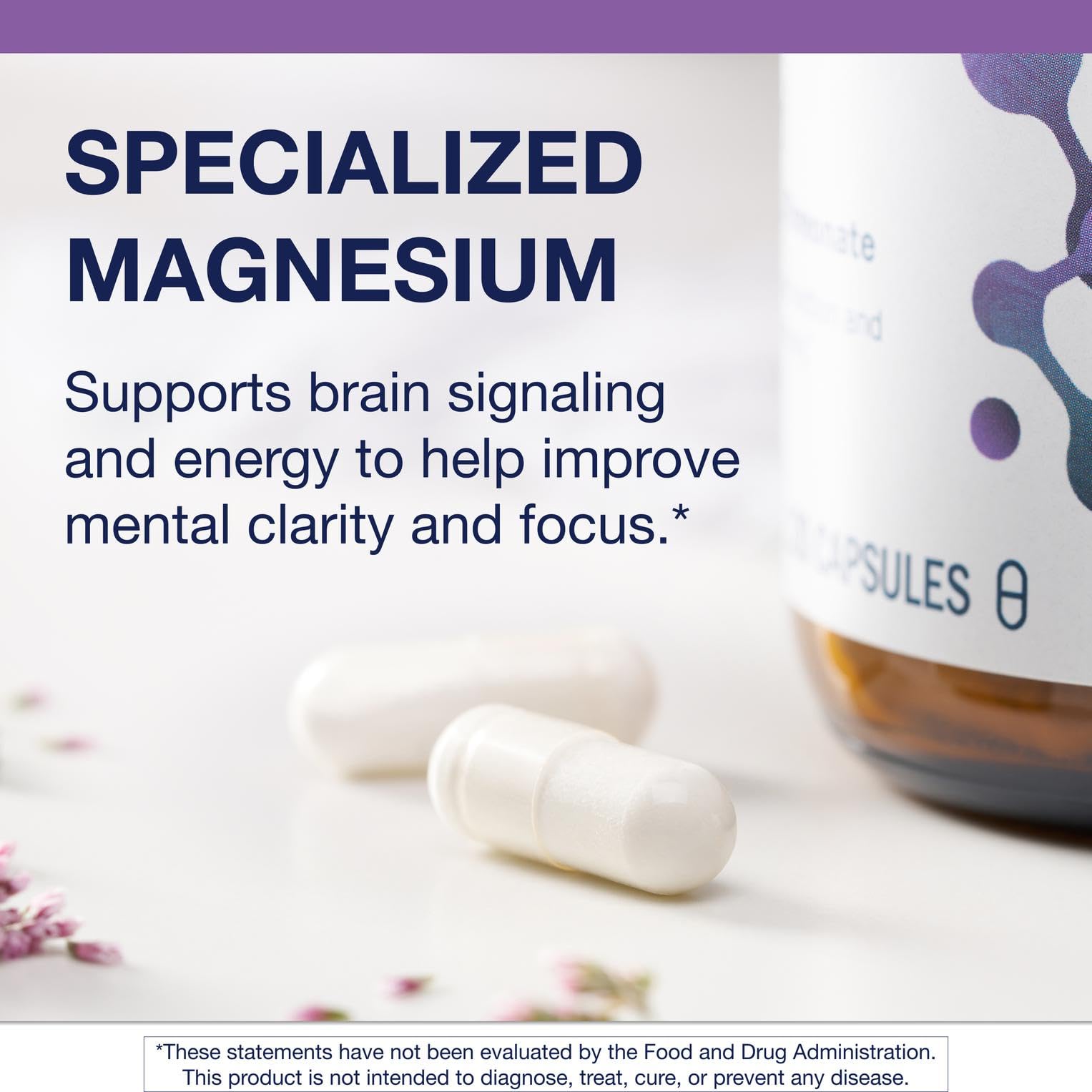 Metagenics Magtein box packaging shows vegan and non-GMO attributes.